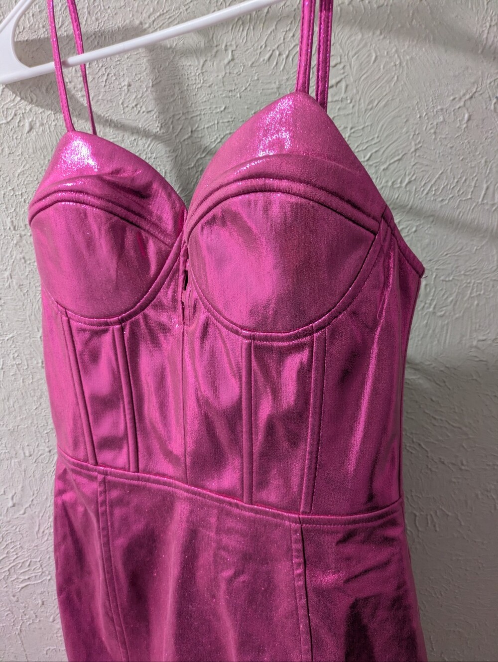 LFD Hot Pink Shimmer Bustier Dress